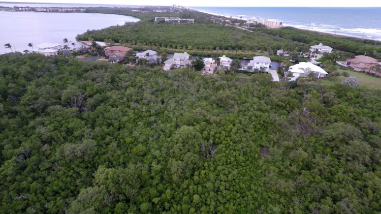 Aerial view of the Indian River Lagoon.
